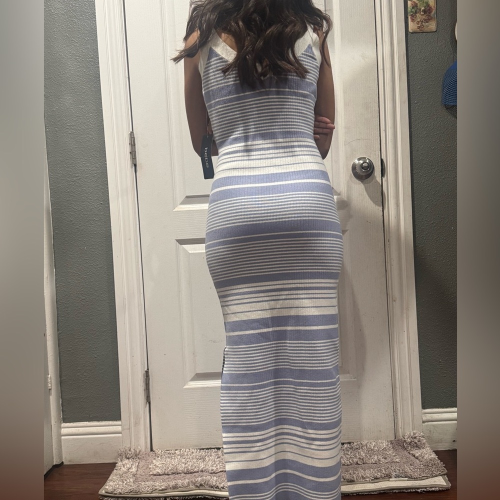 Striped Sweater Midi Dresss